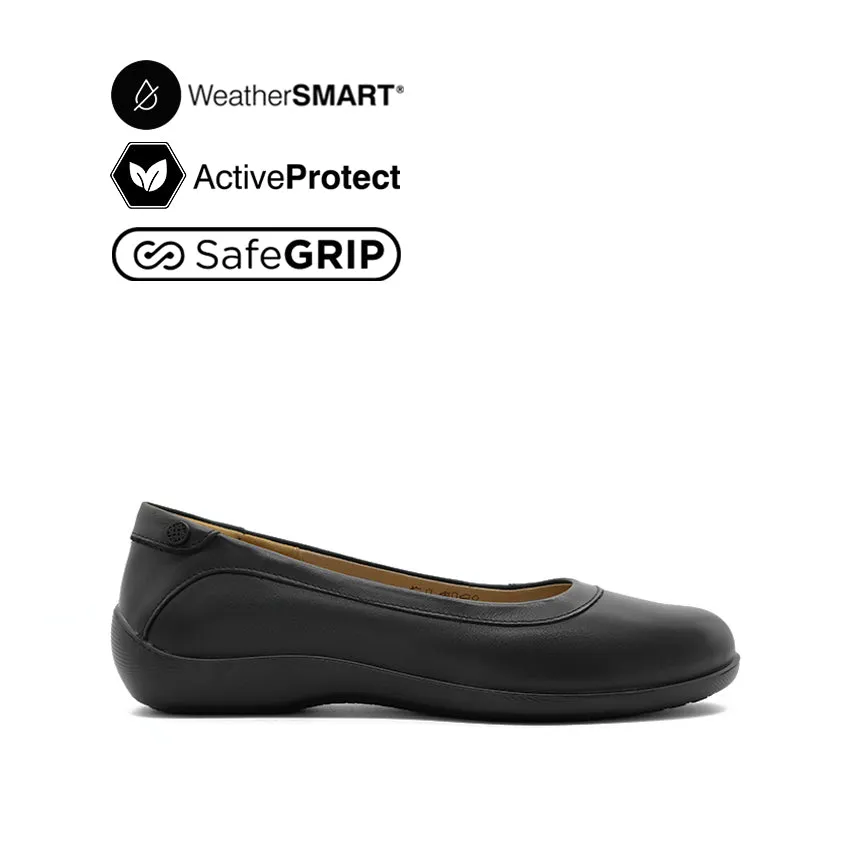 Gracie Slip On PT Women's Shoes - Black Leather WP