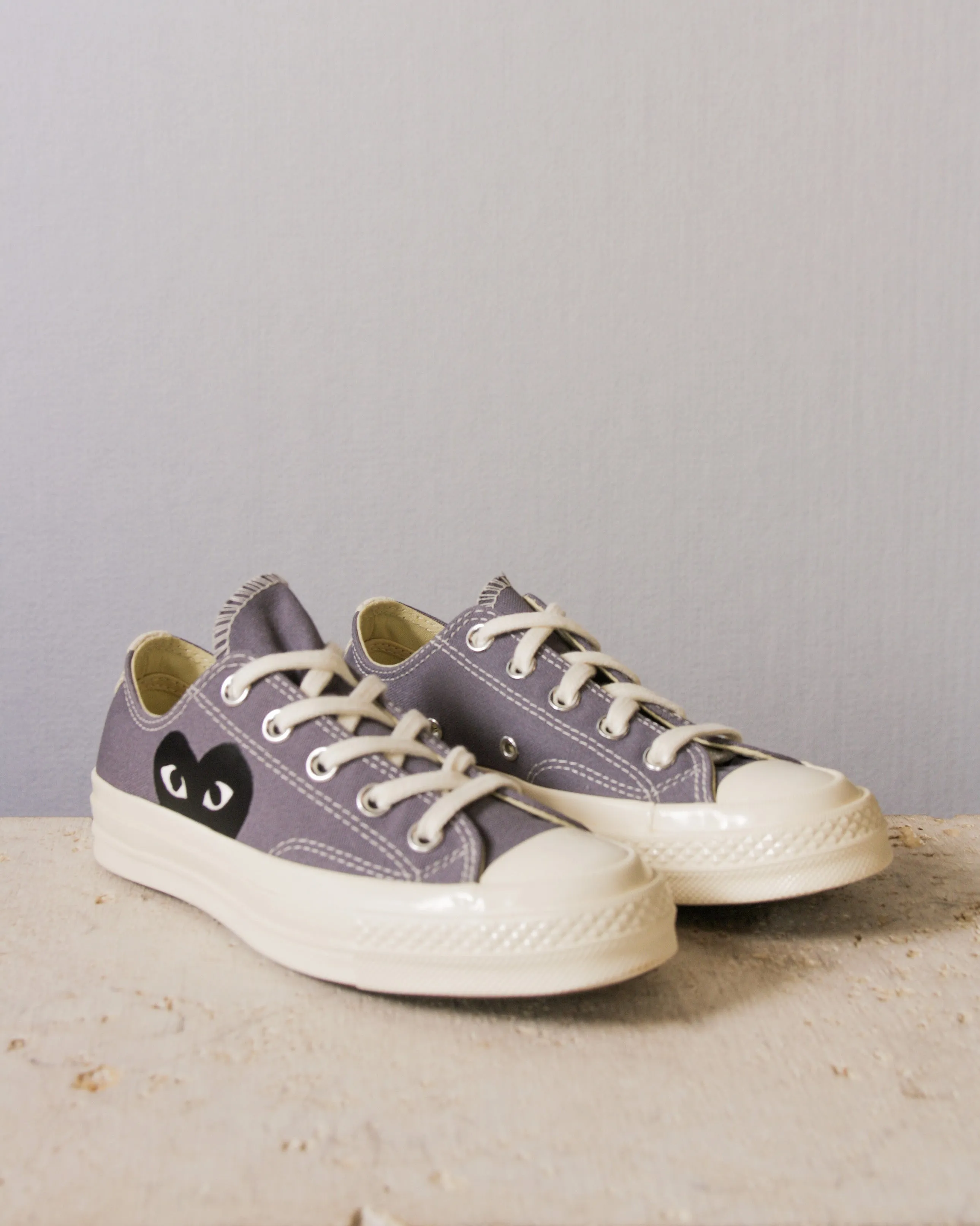 Grey Big Heart Low Top Sneaker