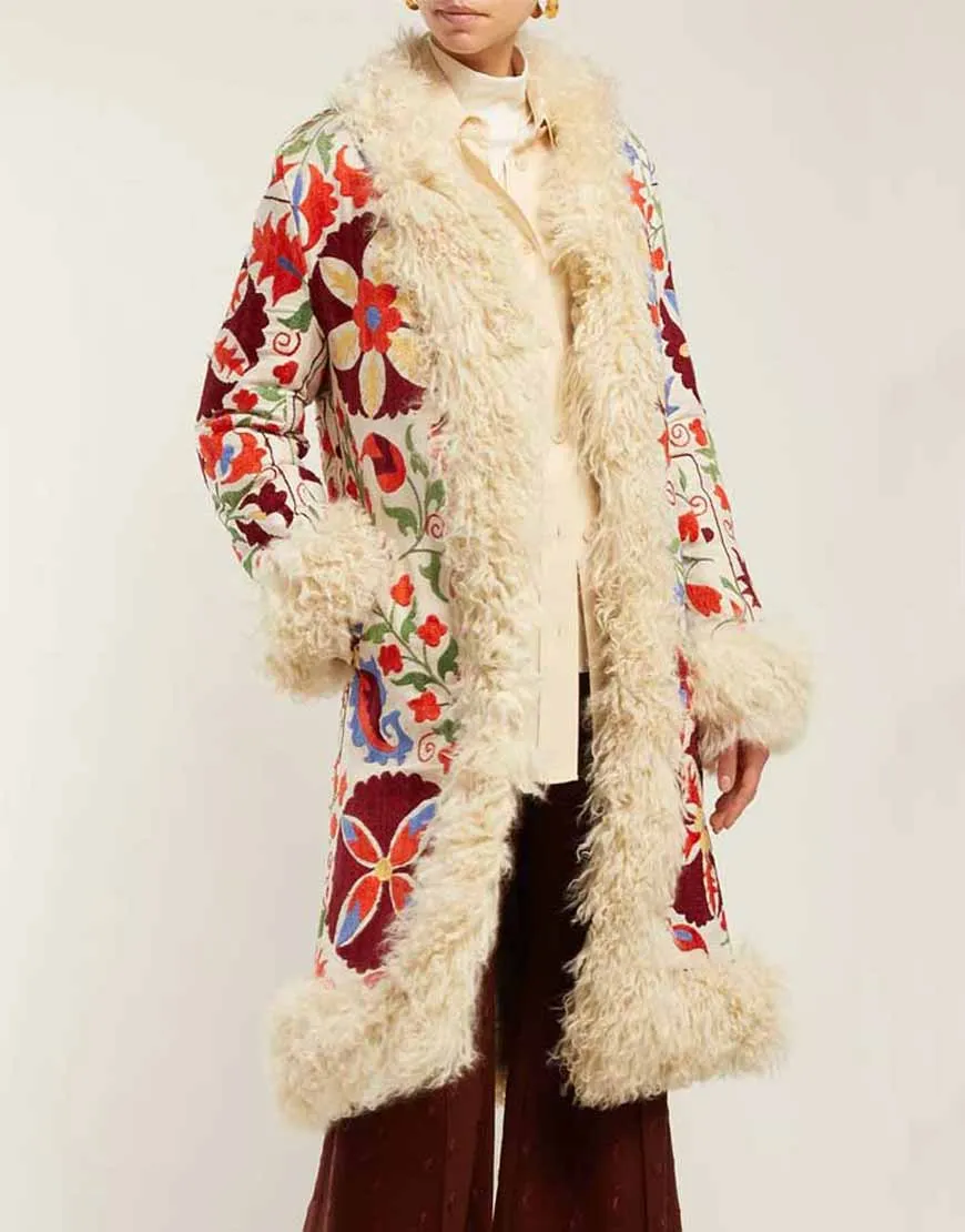 Hannah Floral Embroidered Coat - Winter Collection 2020