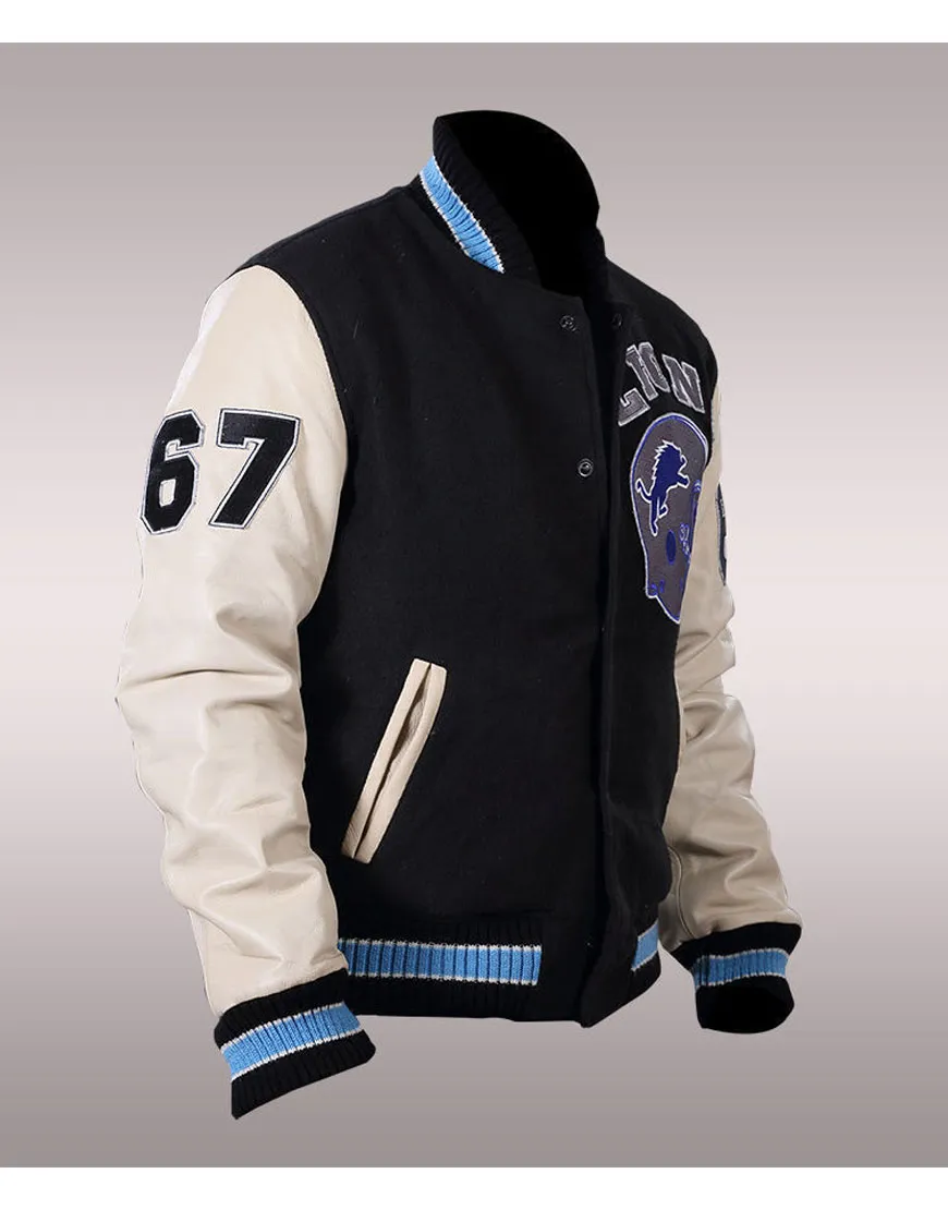 Hills Cop Axel Foley Jacket - Detroit Lions Varsity Jacket