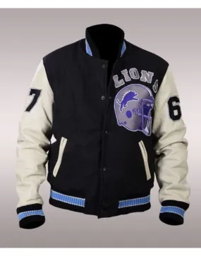 Hills Cop Axel Foley Jacket - Detroit Lions Varsity Jacket