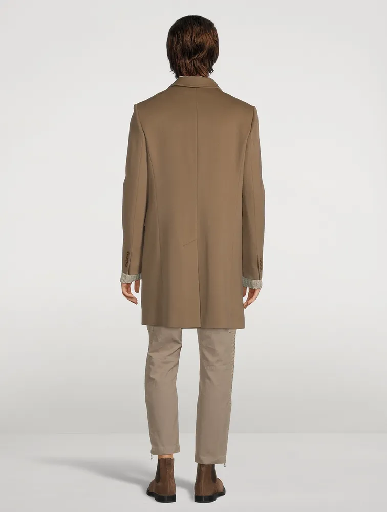 Holt Renfrew Wool Three-Button Coat