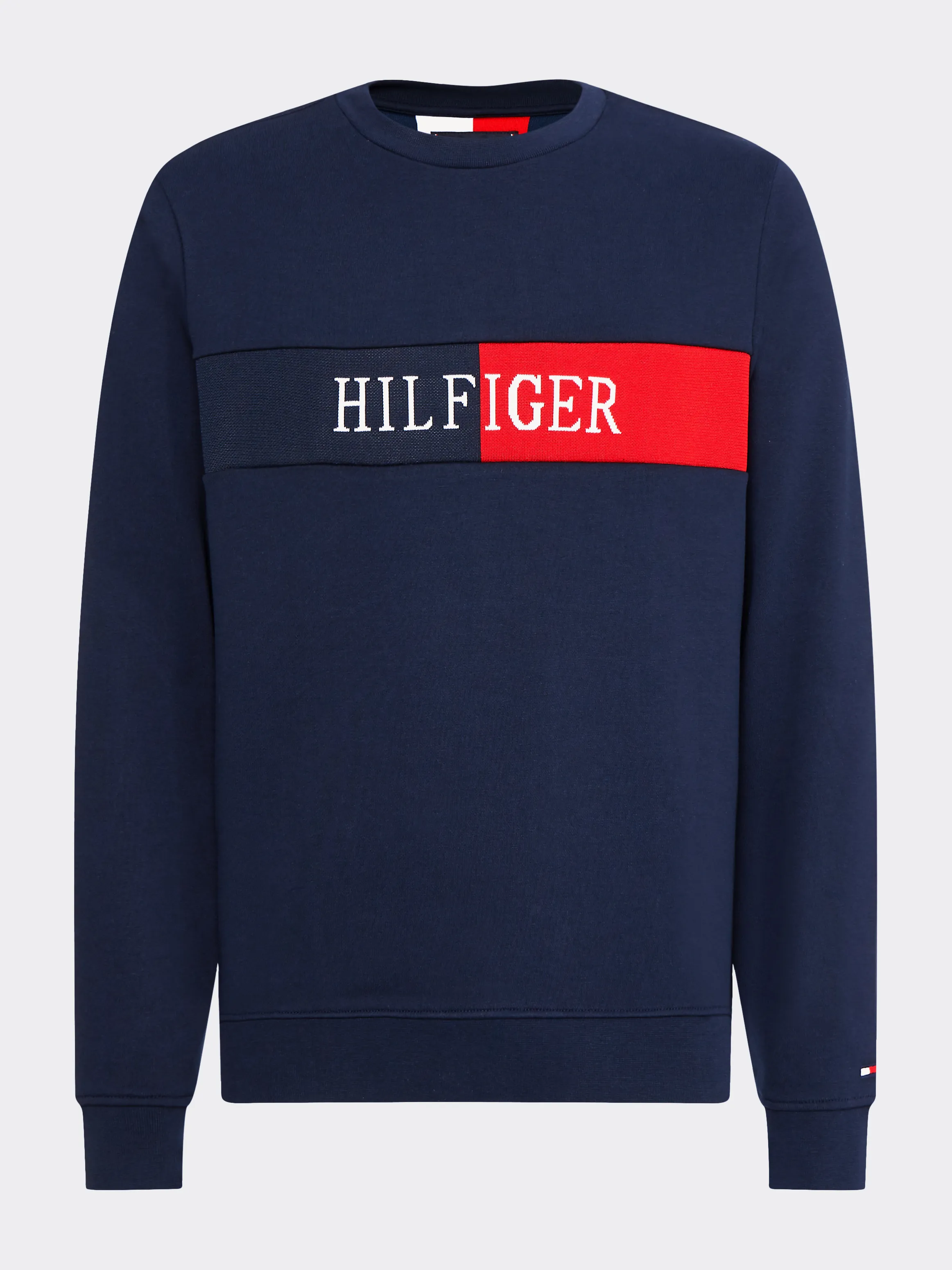 Intarsia Logo Cotton Terry Sweatshirt | Sweatshirts & Hoodies | Tommy Hilfiger