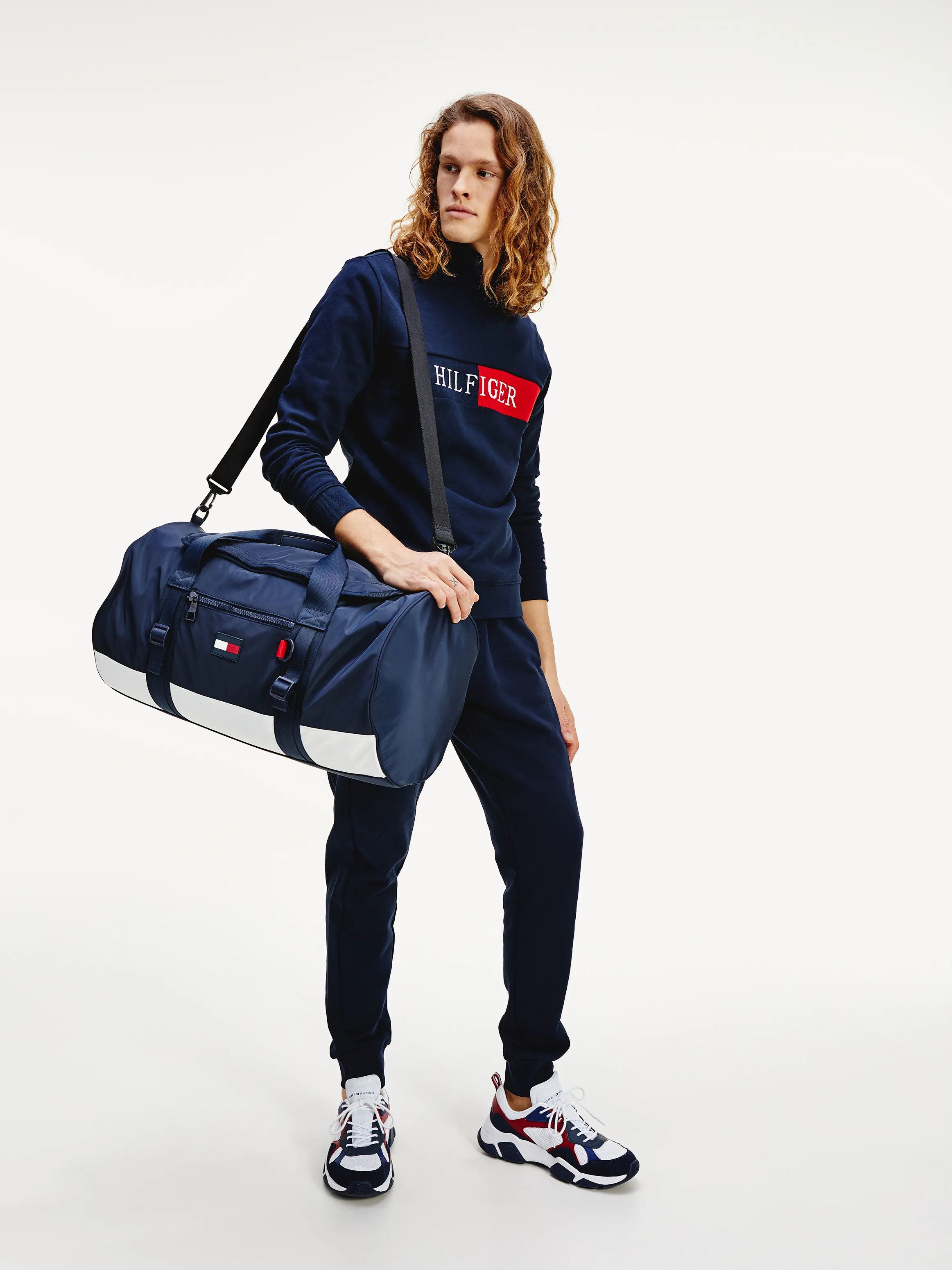 Intarsia Logo Cotton Terry Sweatshirt | Sweatshirts & Hoodies | Tommy Hilfiger