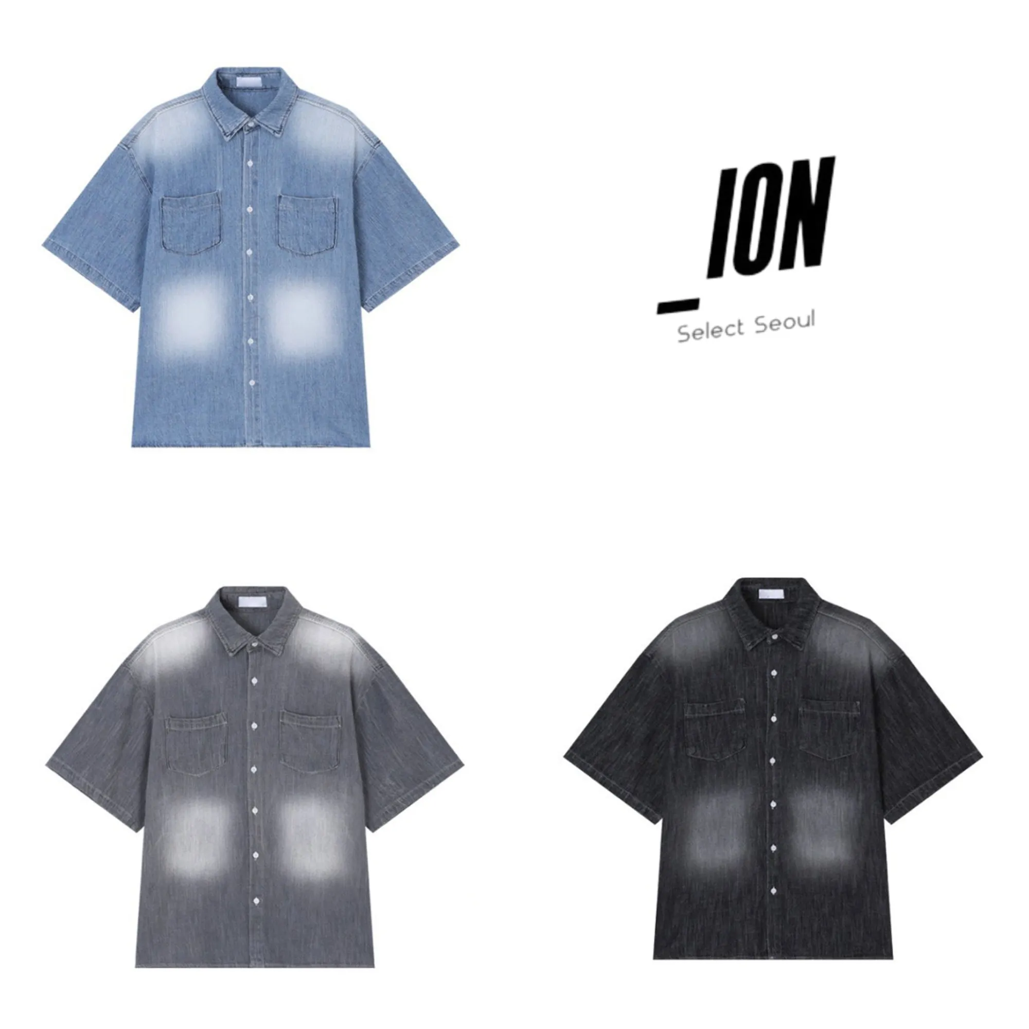 IONSEOUL  |Plain Short Sleeves Shirts