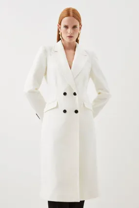 Italian Manteco Wool Fitted Coat | Karen Millen