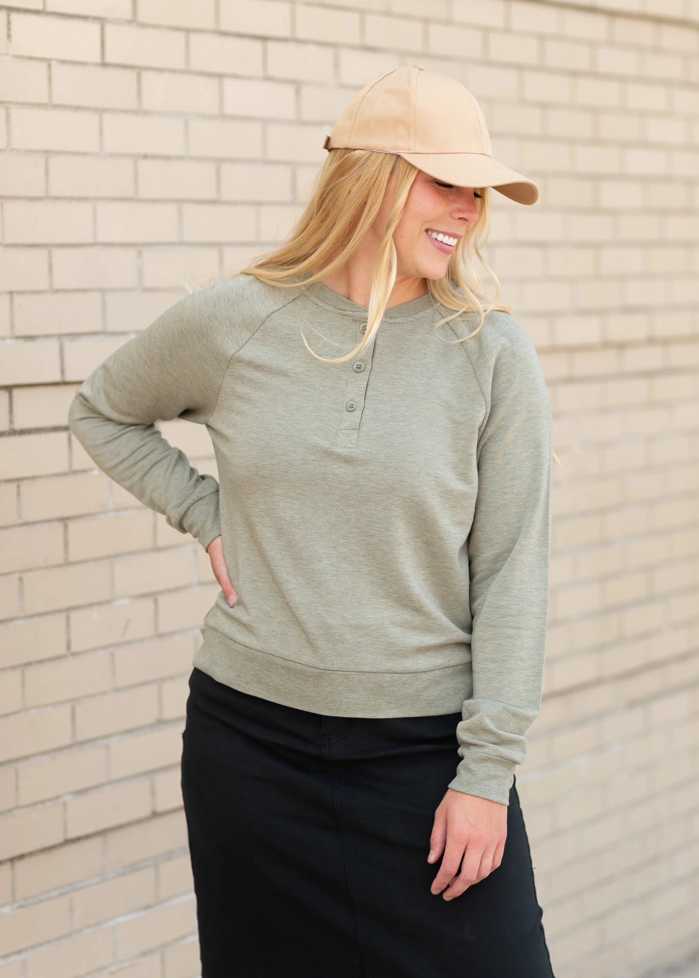 Jacey Half Button Up Sweater - FINAL SALE