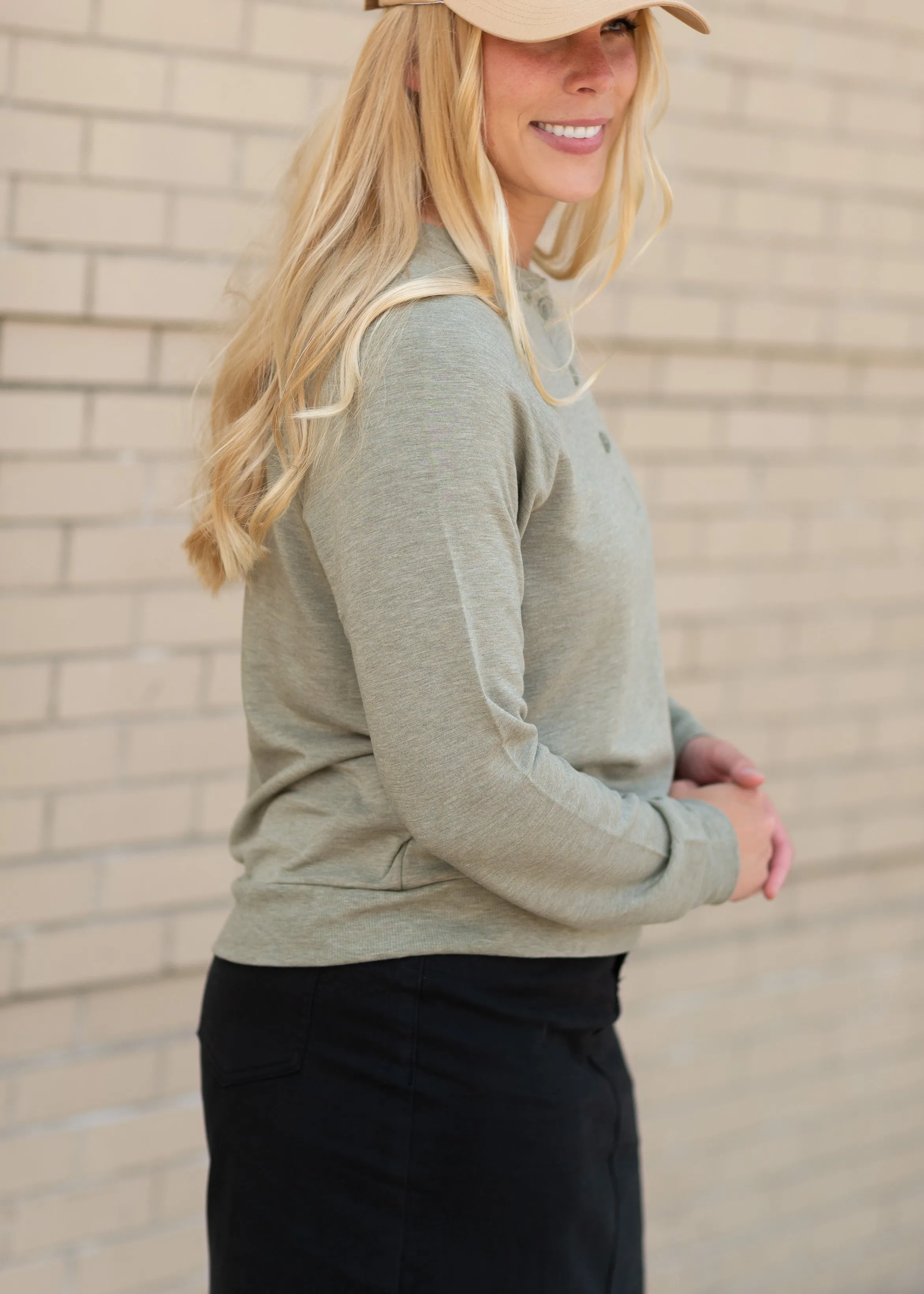 Jacey Half Button Up Sweater - FINAL SALE