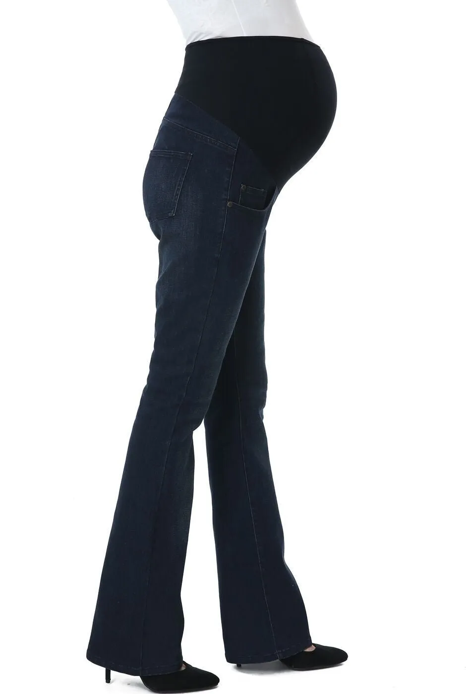 Kimi + Kai Maternity Dixie Flare Leg Denim Jeans