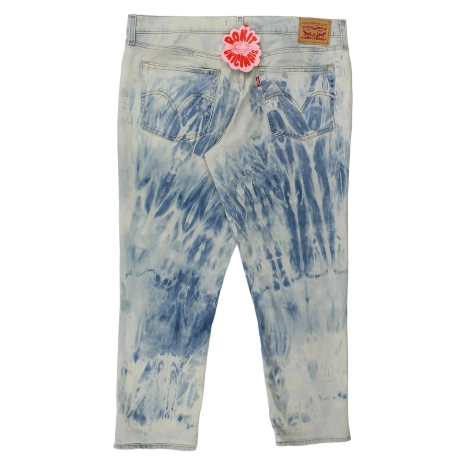 Levi's Blue Boyfriend Copain Bleached Jeans