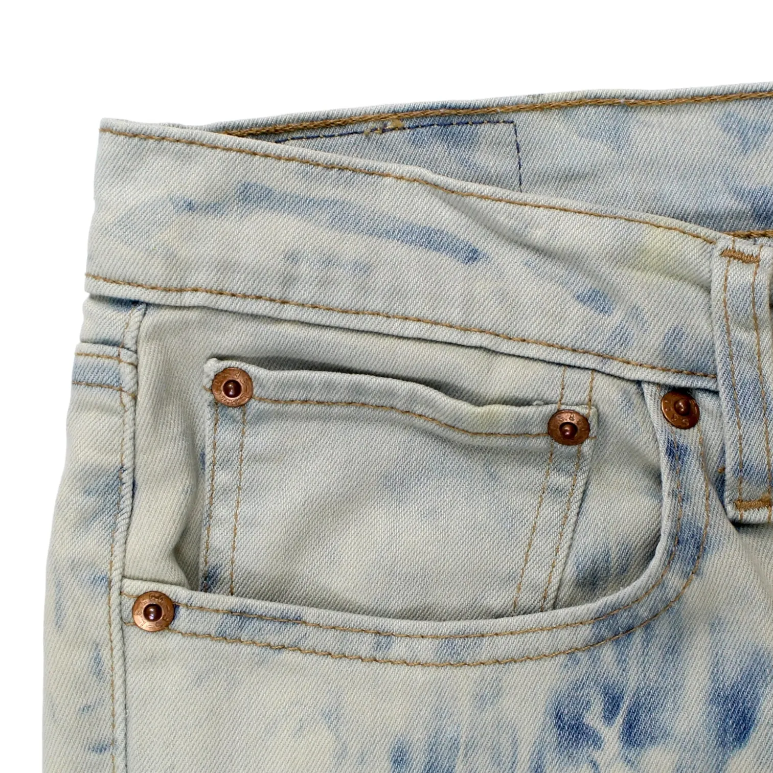 Levi's Blue Boyfriend Copain Bleached Jeans