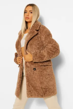 Luxe Textured Teddy Coat