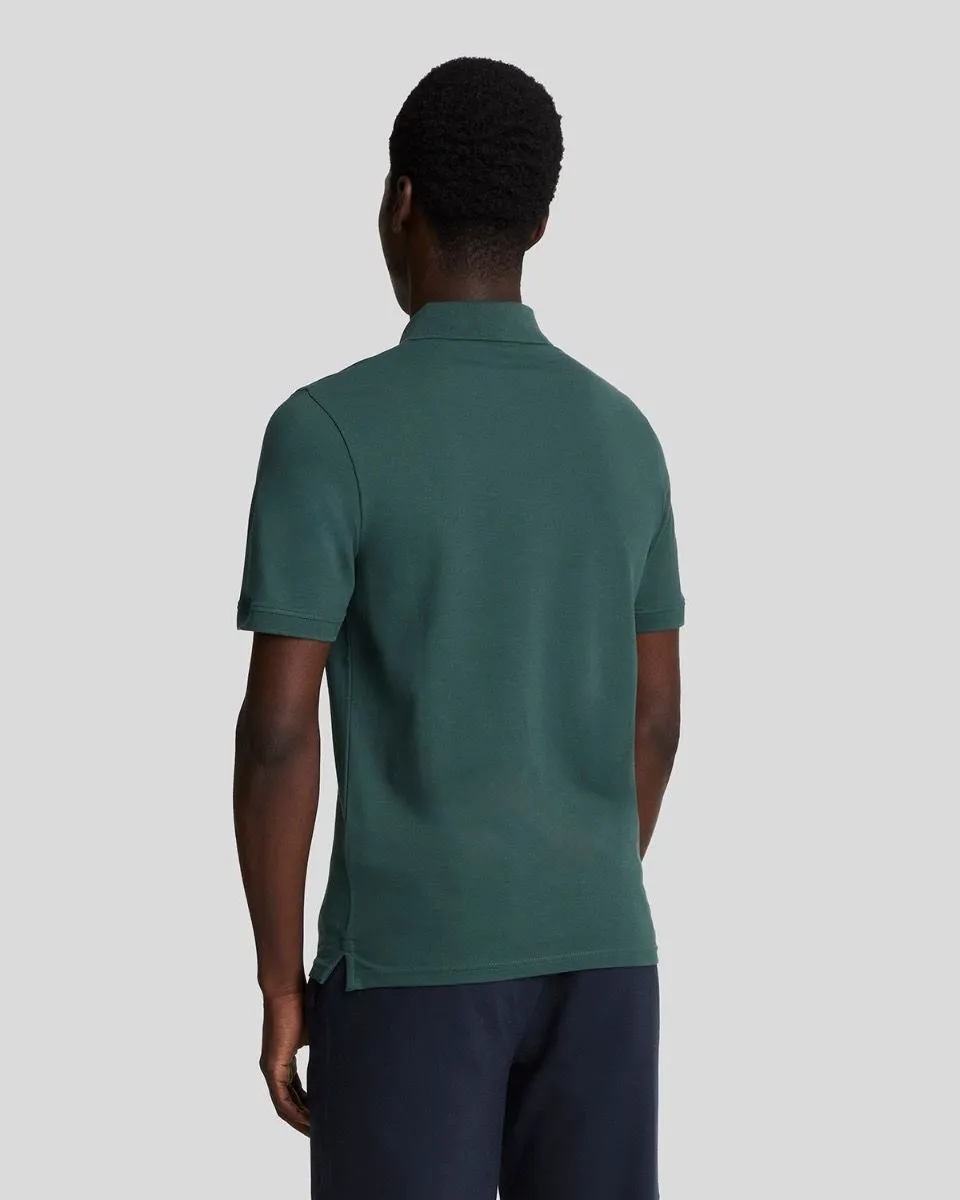 Lyle & Scott Plain Short Sleeve Polo Shirt Argyle Teal