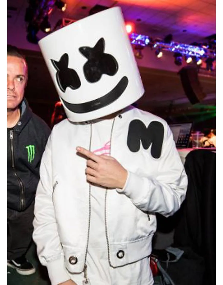 Marshmello White Jacket | American DJ Jacket | ujackets.com