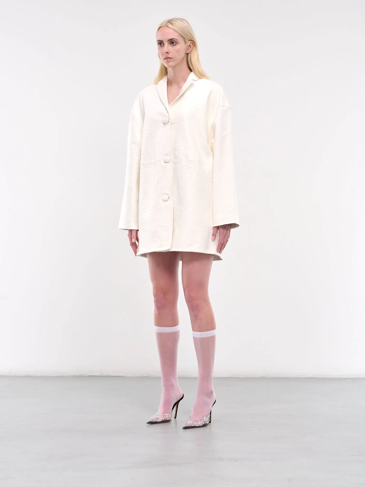 Mauranne Leather Coat (MAURANNE-LEATHER-WHITE)