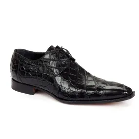 Mauri 1085 Men's Dress Sipario Alligator Black Oxfords (MA3006)