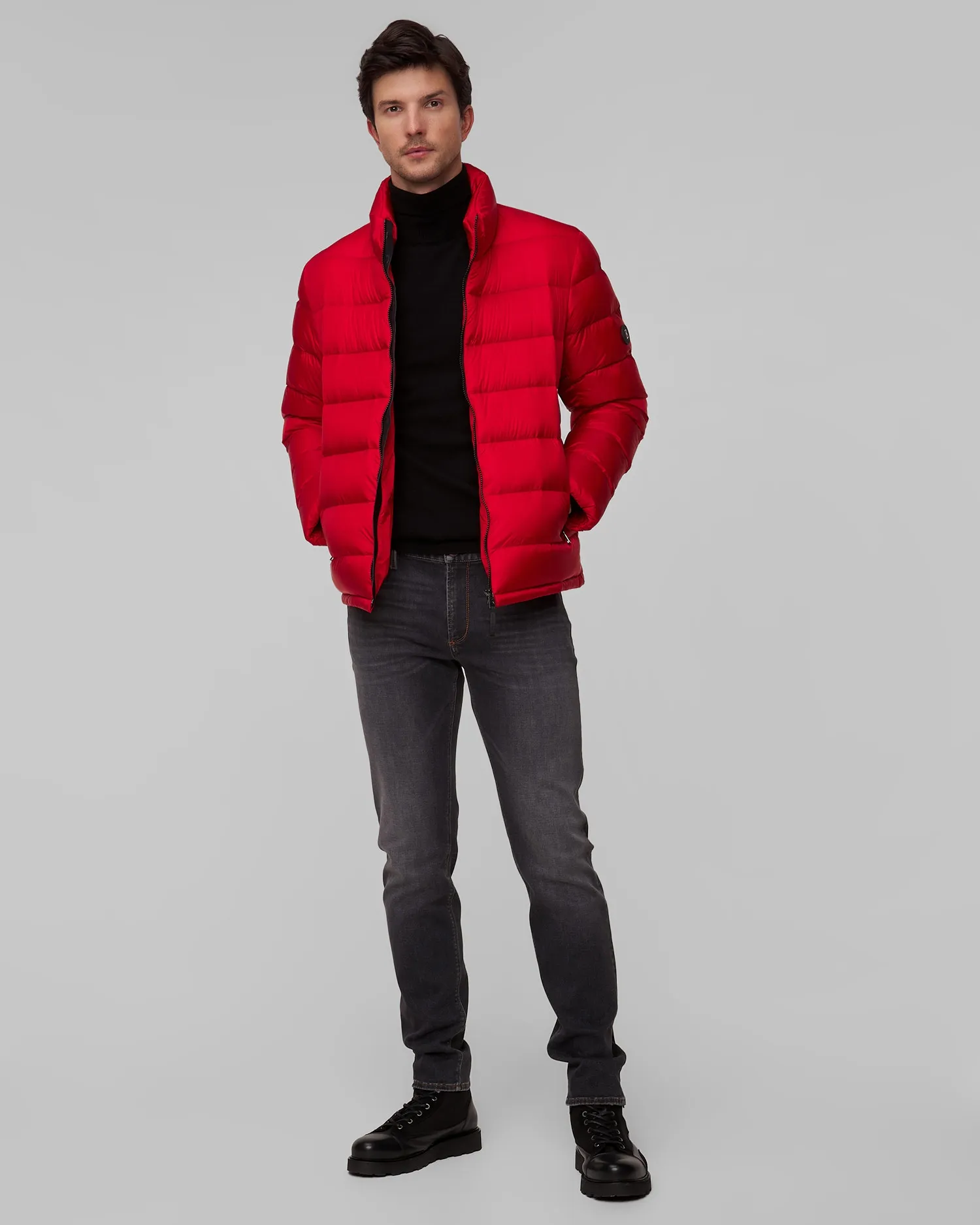 Men's red down jacket BOGNER Hugh-D 38166855-548