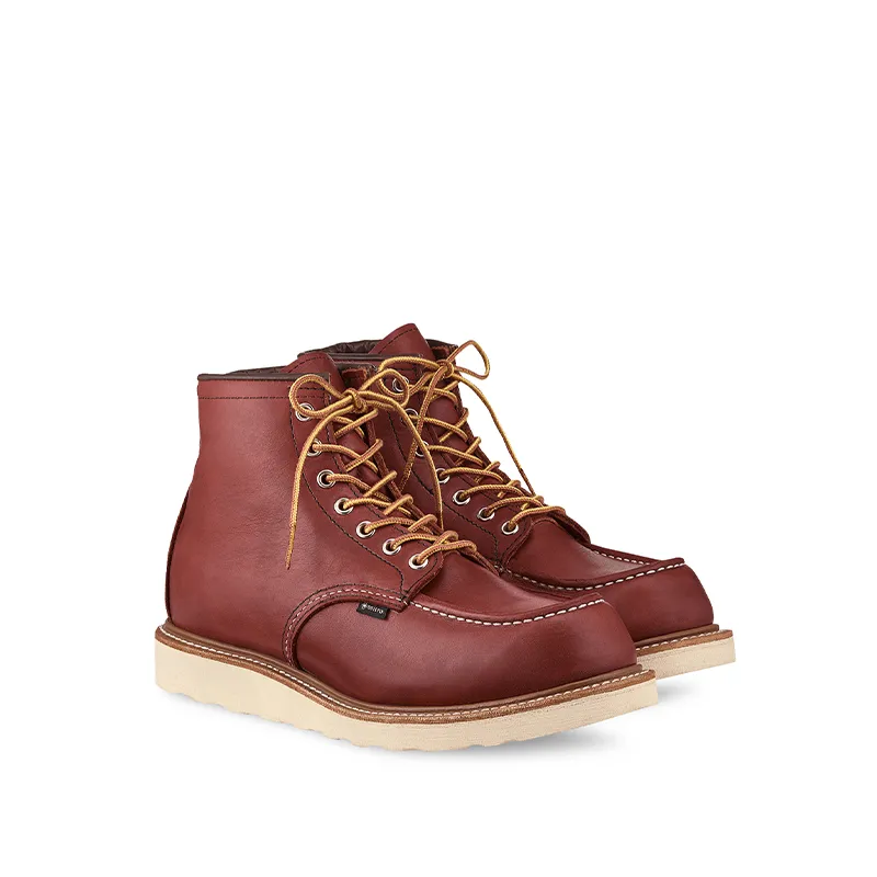 Men’s Leather Shoes for All Seasons, Red Mid-Top 