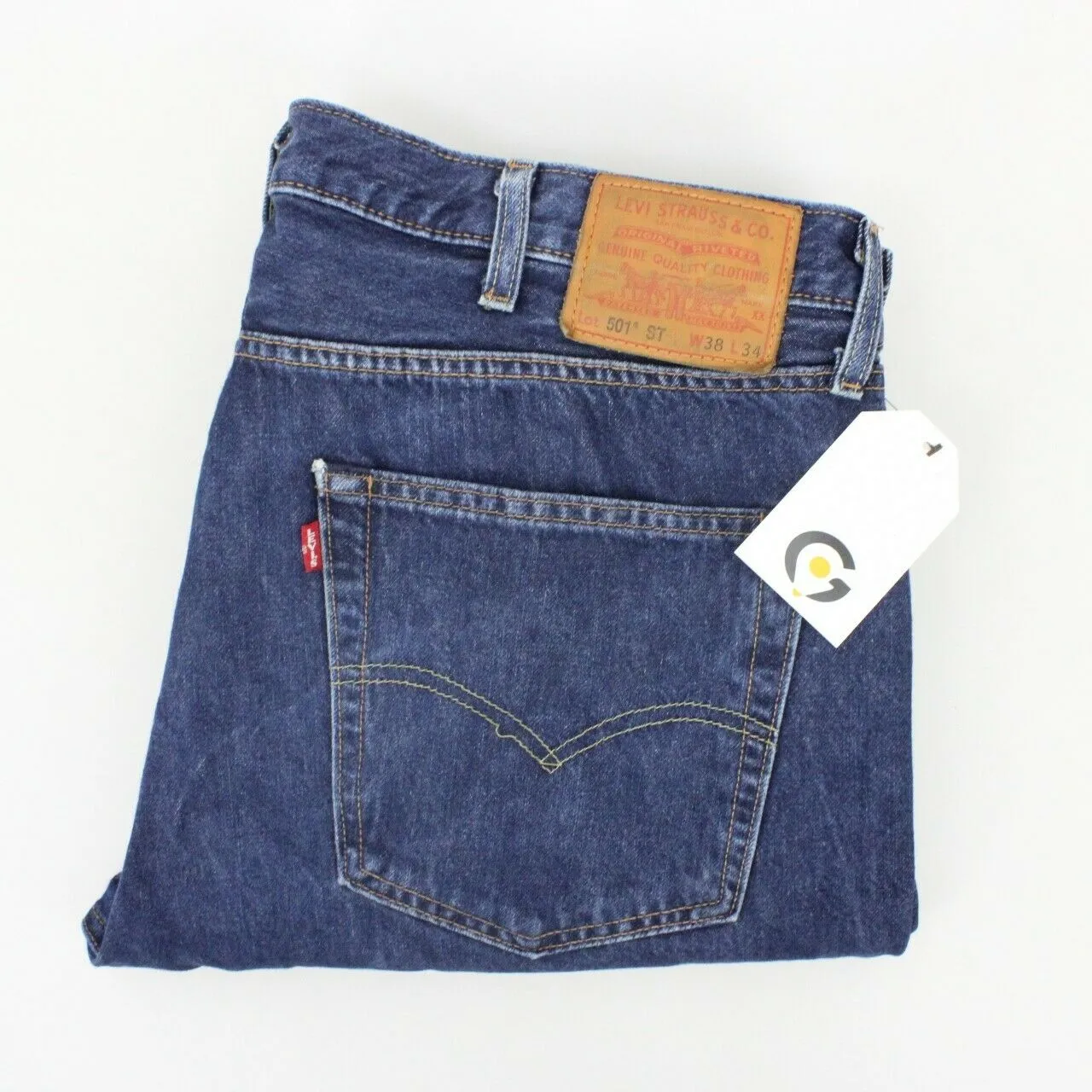 Mens LEVIS 501 ST Jeans Mid Blue | W40 L34