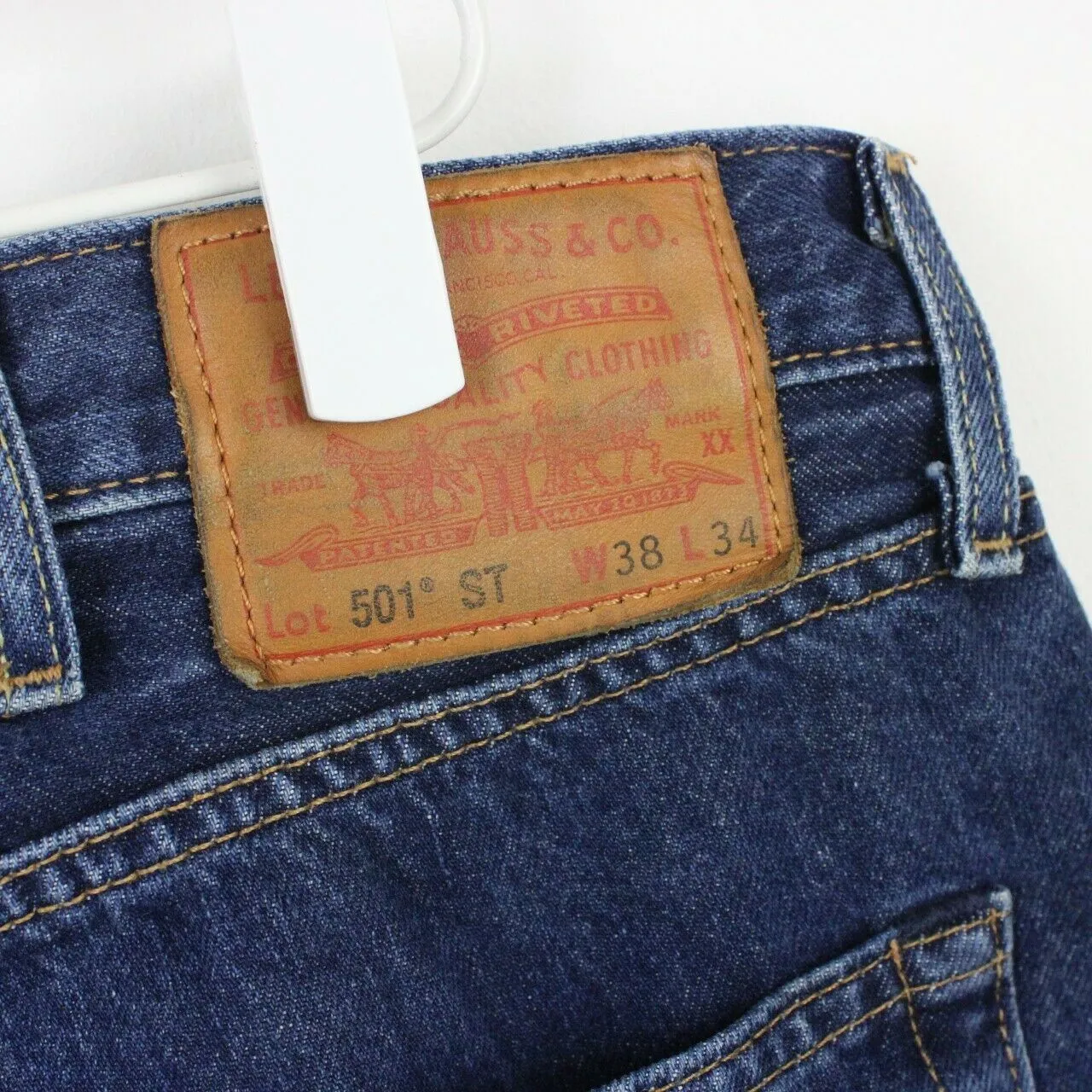 Mens LEVIS 501 ST Jeans Mid Blue | W40 L34