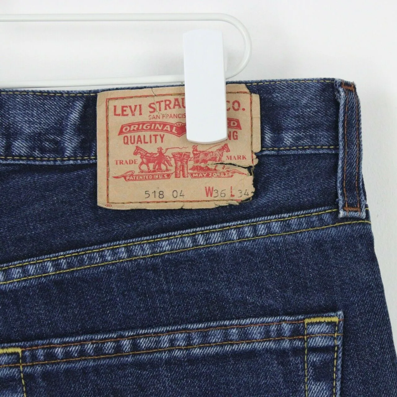 Mens LEVIS 518 Jeans Dark Blue | W38 L33