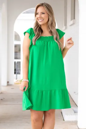 Missing Home Dress, Green