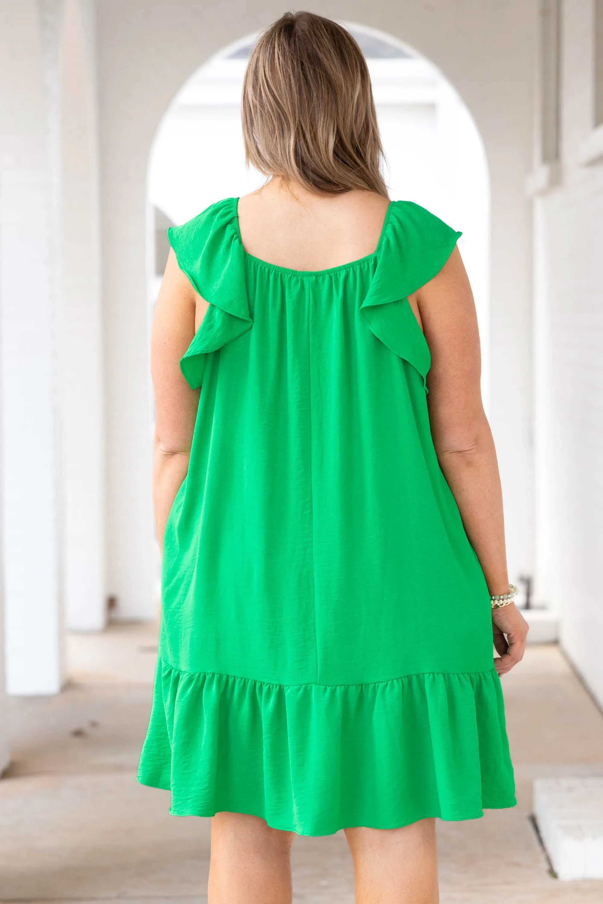 Missing Home Dress, Green