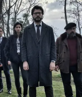 Money Heist Berlin Coat - Pedro Alonso Wool Blend Trench Coat