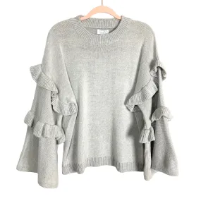 Mudpie Grey Ruffle Bell Sleeve Sweater NWT- Size M