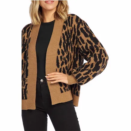 Mudpie Tan Leopard Print Sinclaire Cardigan