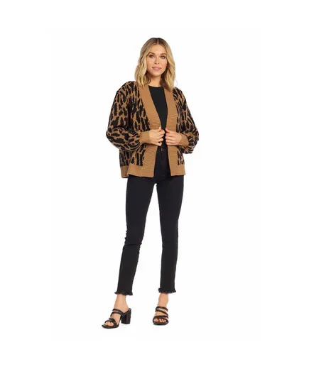 Mudpie Tan Leopard Print Sinclaire Cardigan