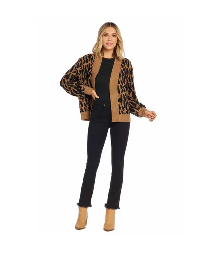 Mudpie Tan Leopard Print Sinclaire Cardigan