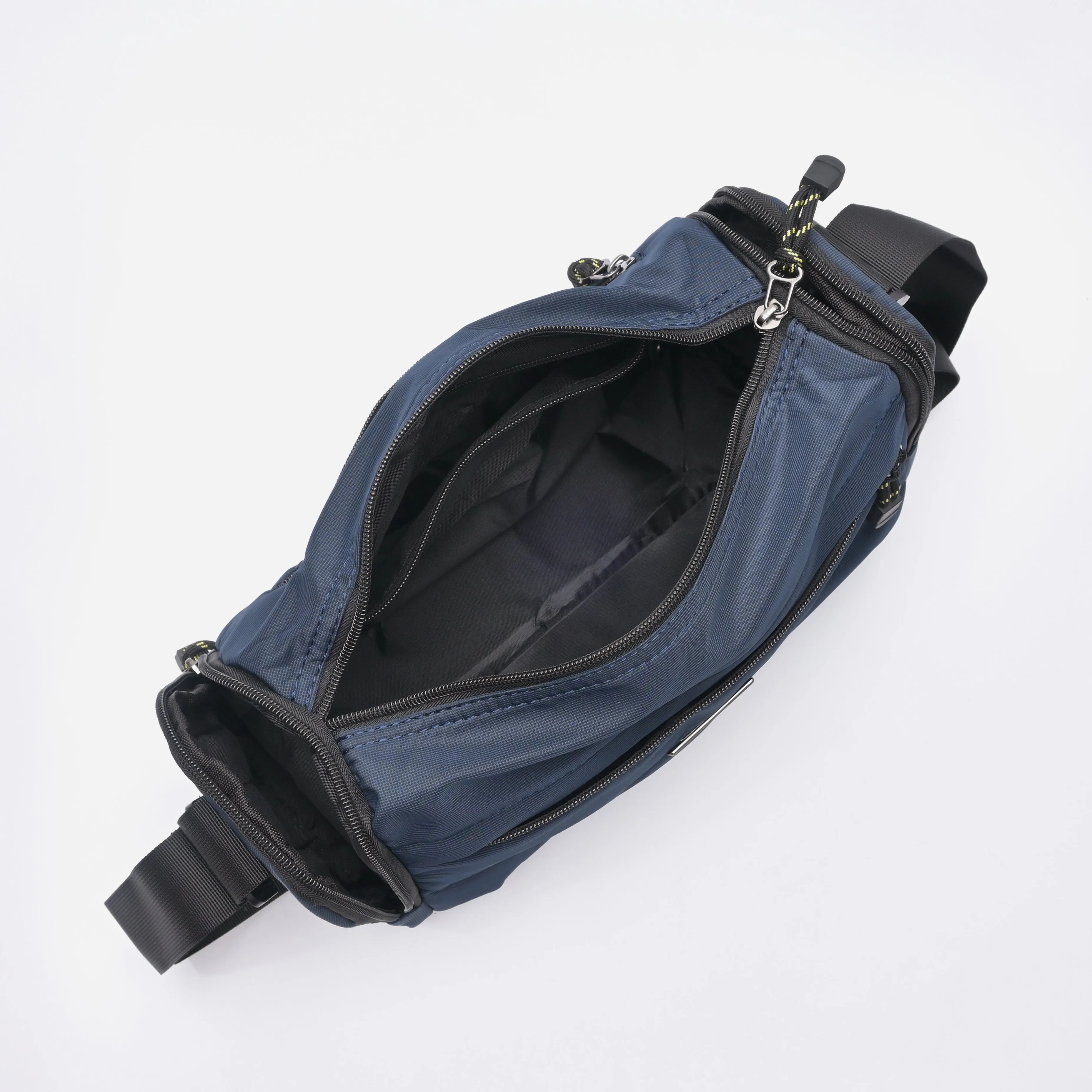 Multi Compartment Nylon Sling Bag - TGSB0322NN3BL4