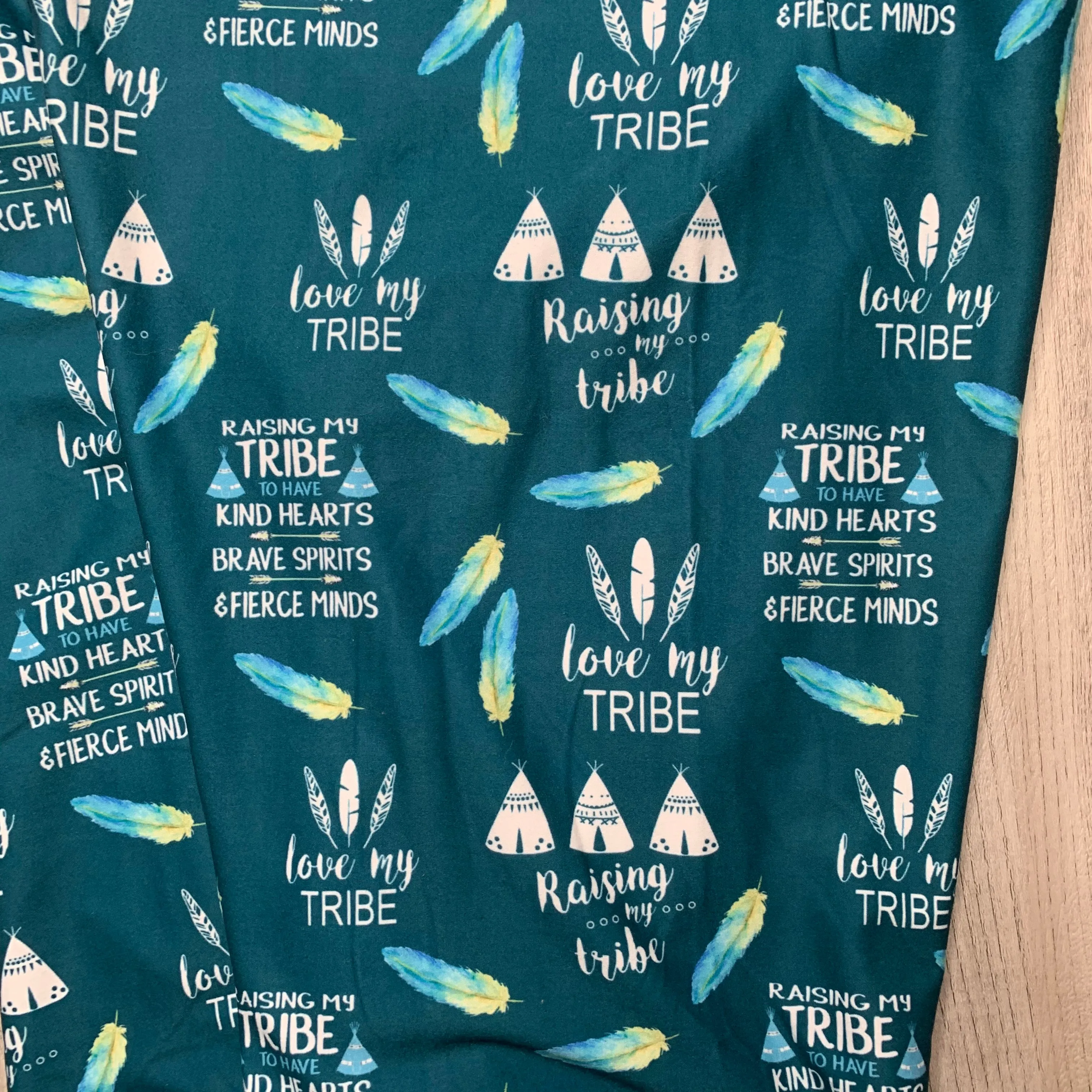 My Tribe Inspirational Print Leggings - High-Waisted, Ultra-Soft Community Spirit Leggings