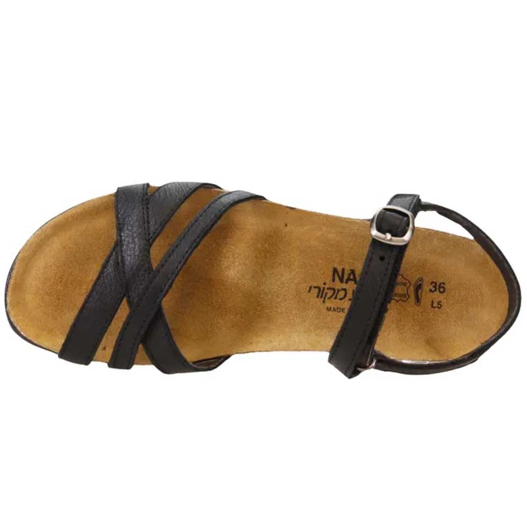 Naot Patricia Sandal Soft Black Leather (Women's)