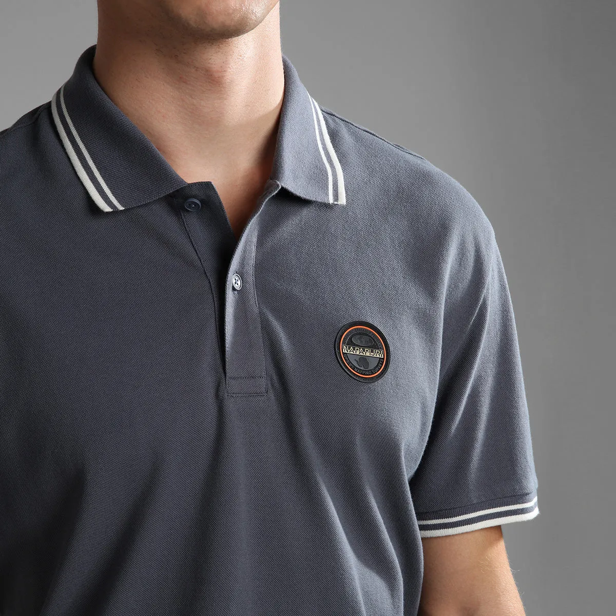 Napapijri - E-Macas SS Polo Shirt in Blu Grisail