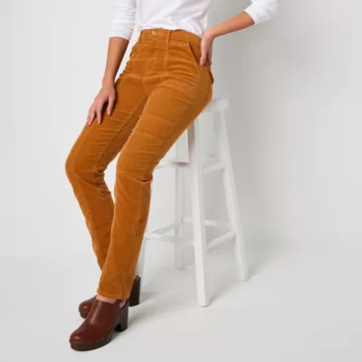 new!a.n.a Womens High Rise Straight Corduroy Pant