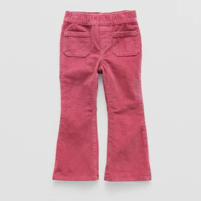 new!Okie Dokie Toddler & Little Girls Stretch Fabric Flare Corduroy Pant