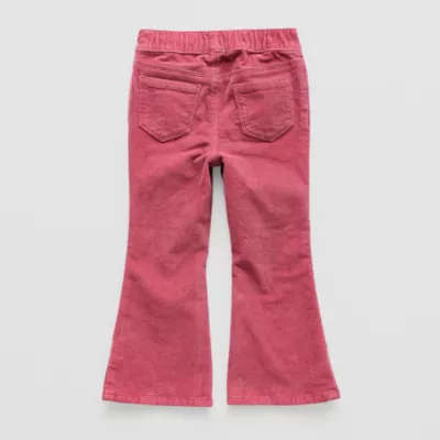 new!Okie Dokie Toddler & Little Girls Stretch Fabric Flare Corduroy Pant