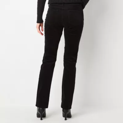 new!St. John's Bay Secretly Slender Womens Mid Rise Straight Corduroy Pant