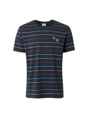 No Excess - Multi-Stripe Melange Crewneck Tee - Night