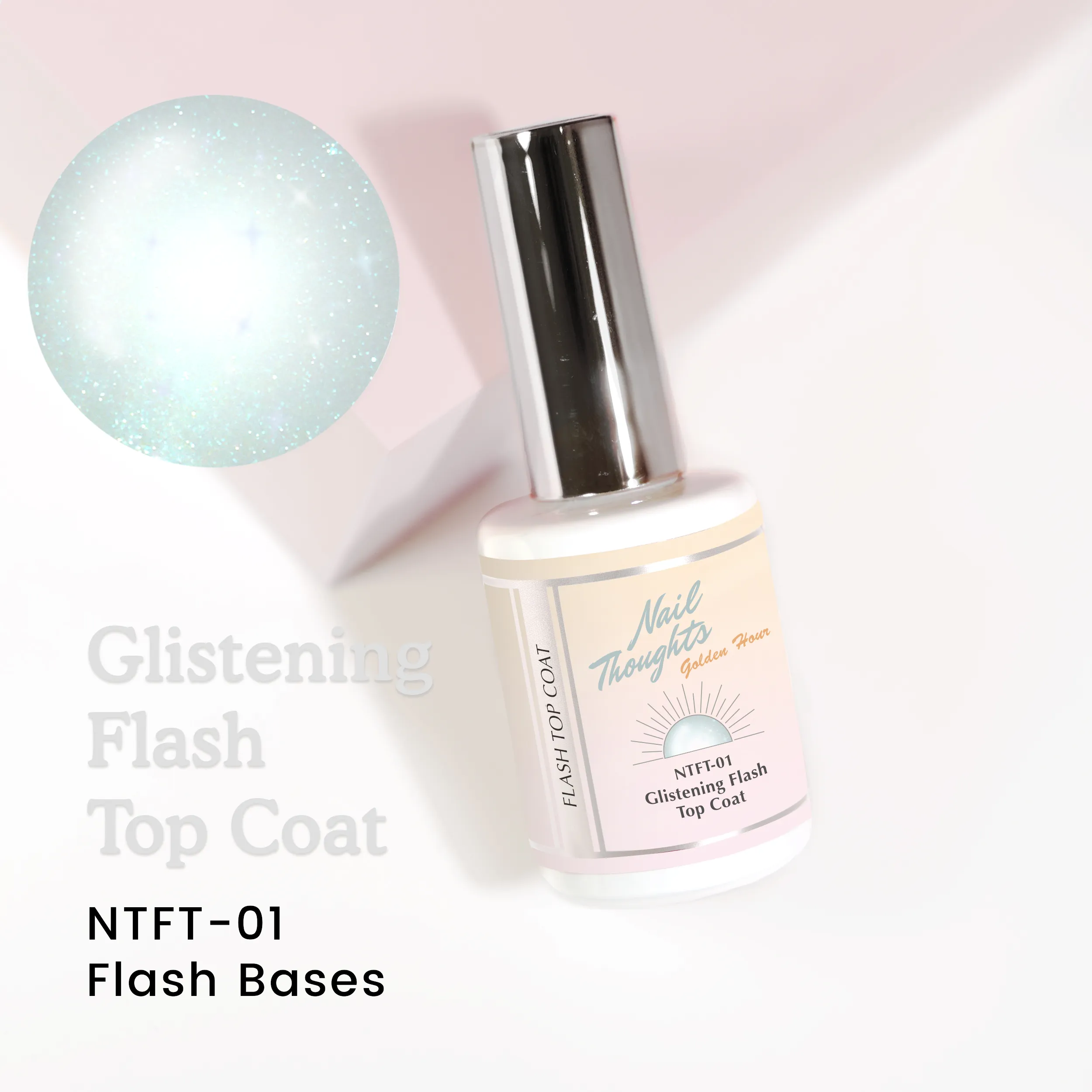 NTFT Glistening Flash Top Coat Gel