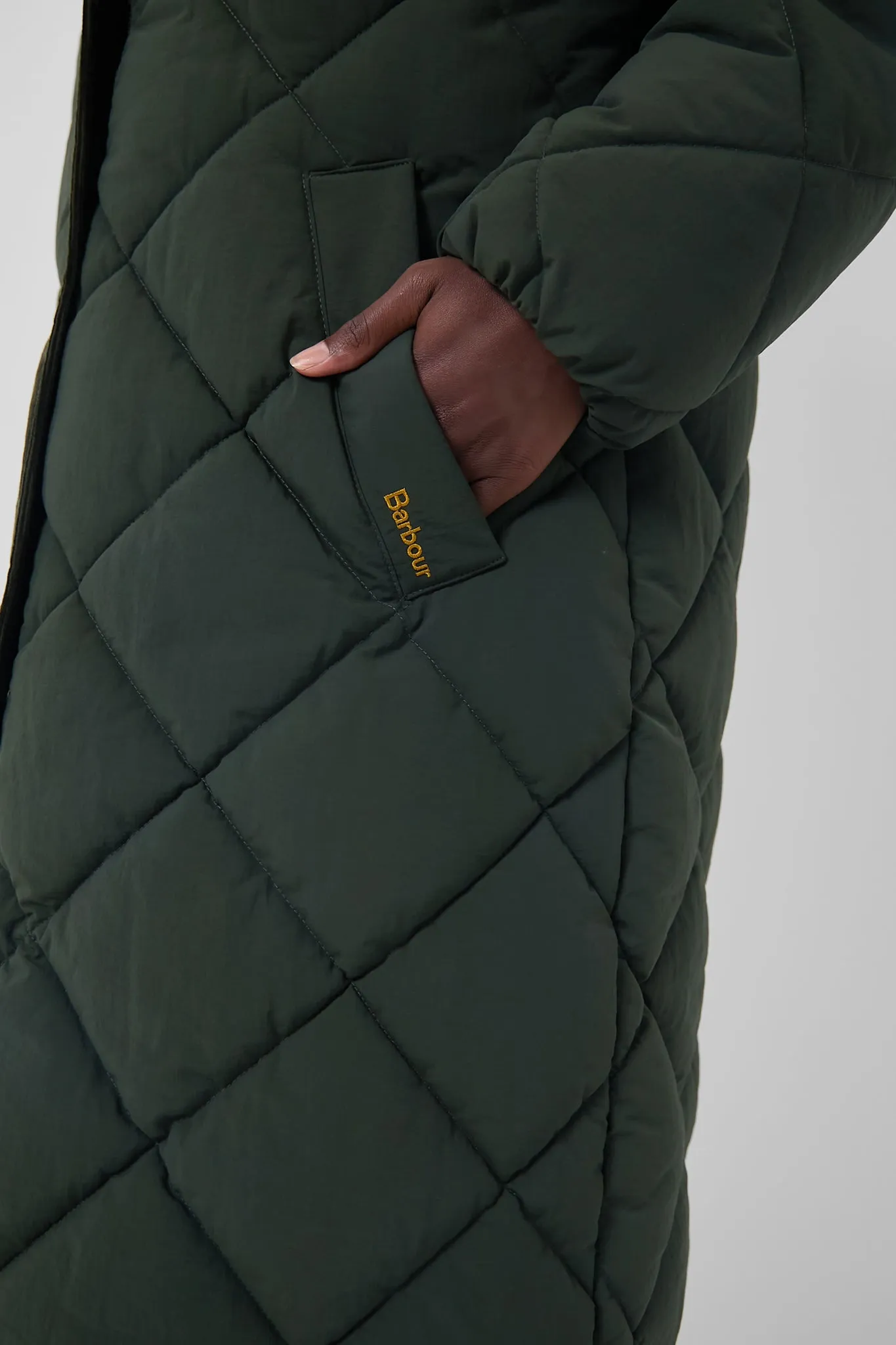 Olive Bearnie Puffer Quilted Coat