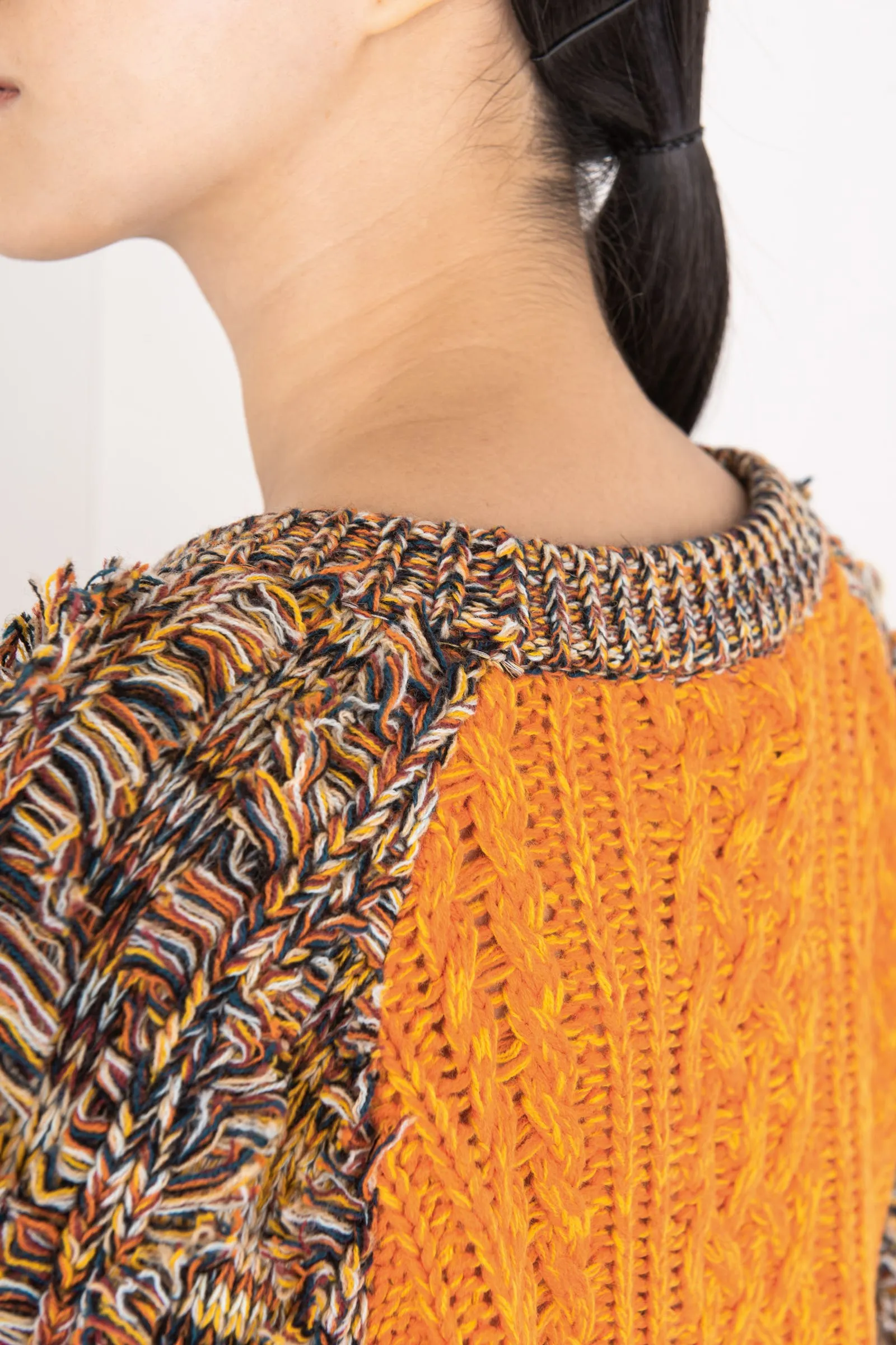 Orange Multicolor Paola Fringe Sweater