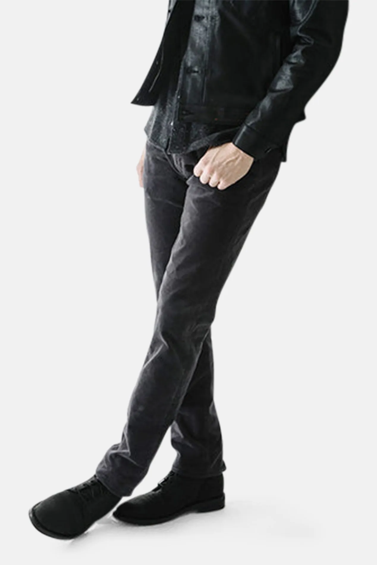 Pen Slim 16W Corduroy Pant Charcoal