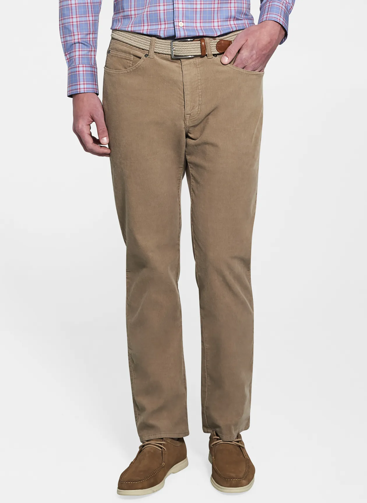 Peter Millar Superior Corduroy Five-Pocket Pant -Khaki 