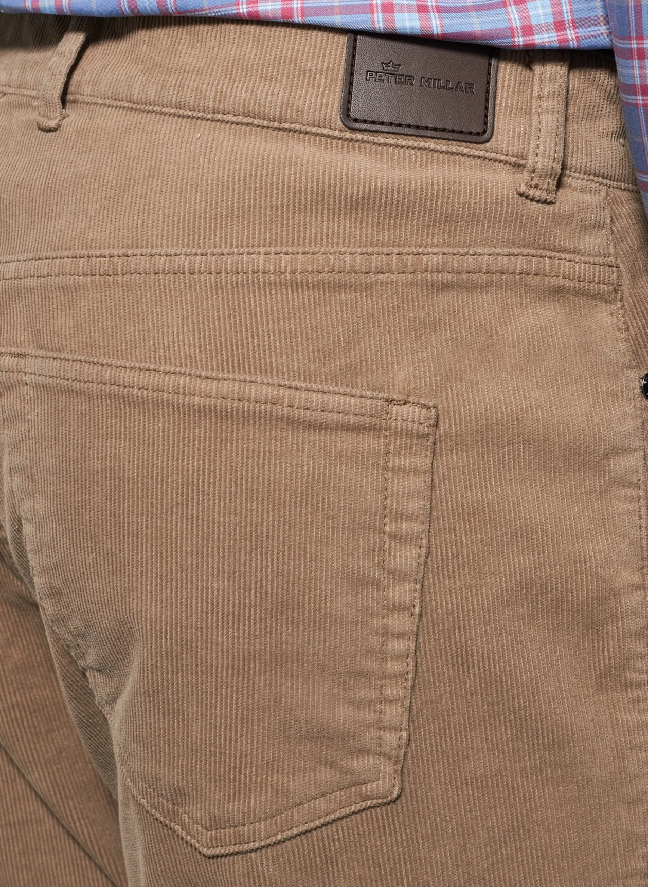 Peter Millar Superior Corduroy Five-Pocket Pant -Khaki 