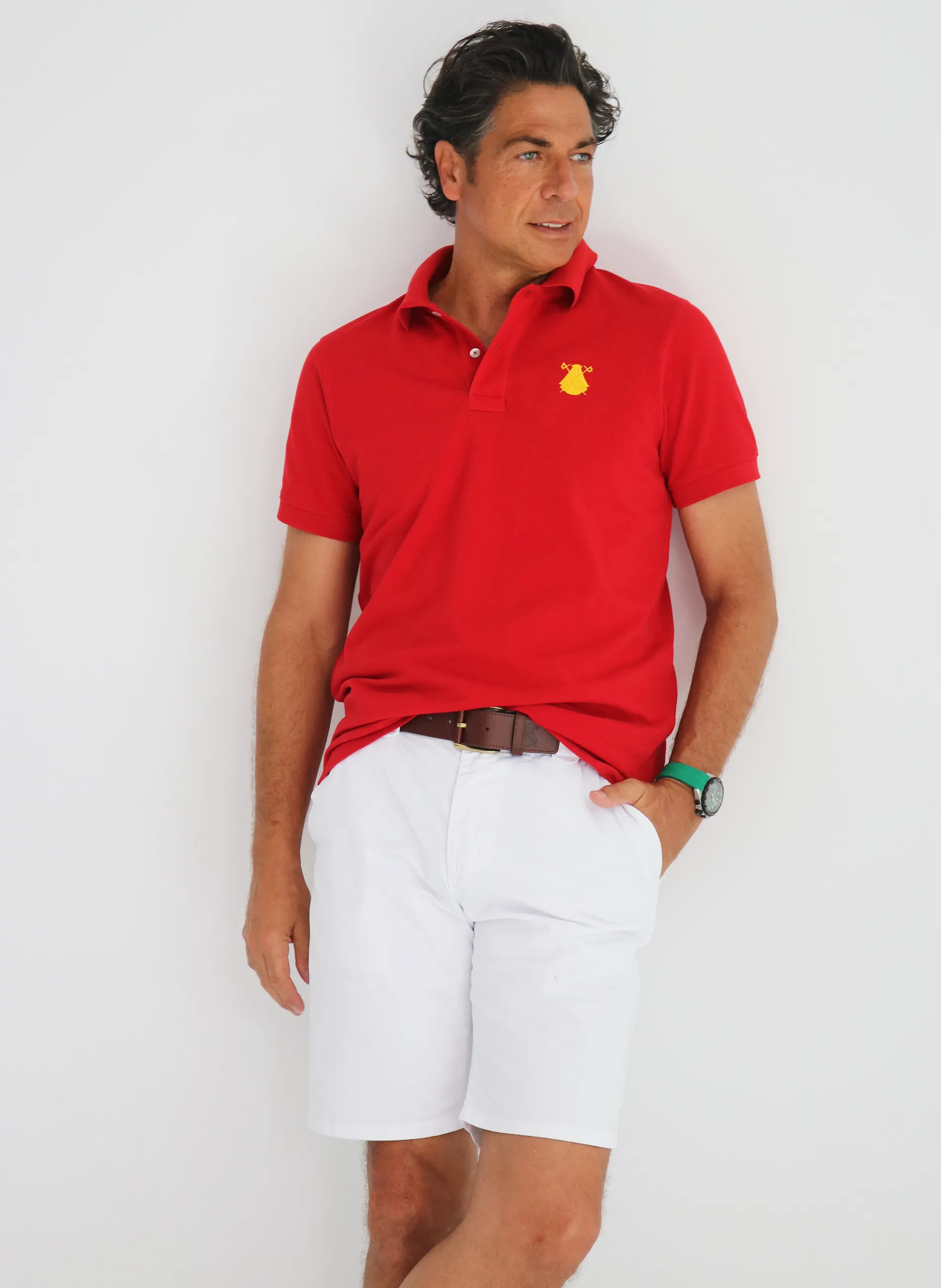 Polo Rojo Hombre Espaa