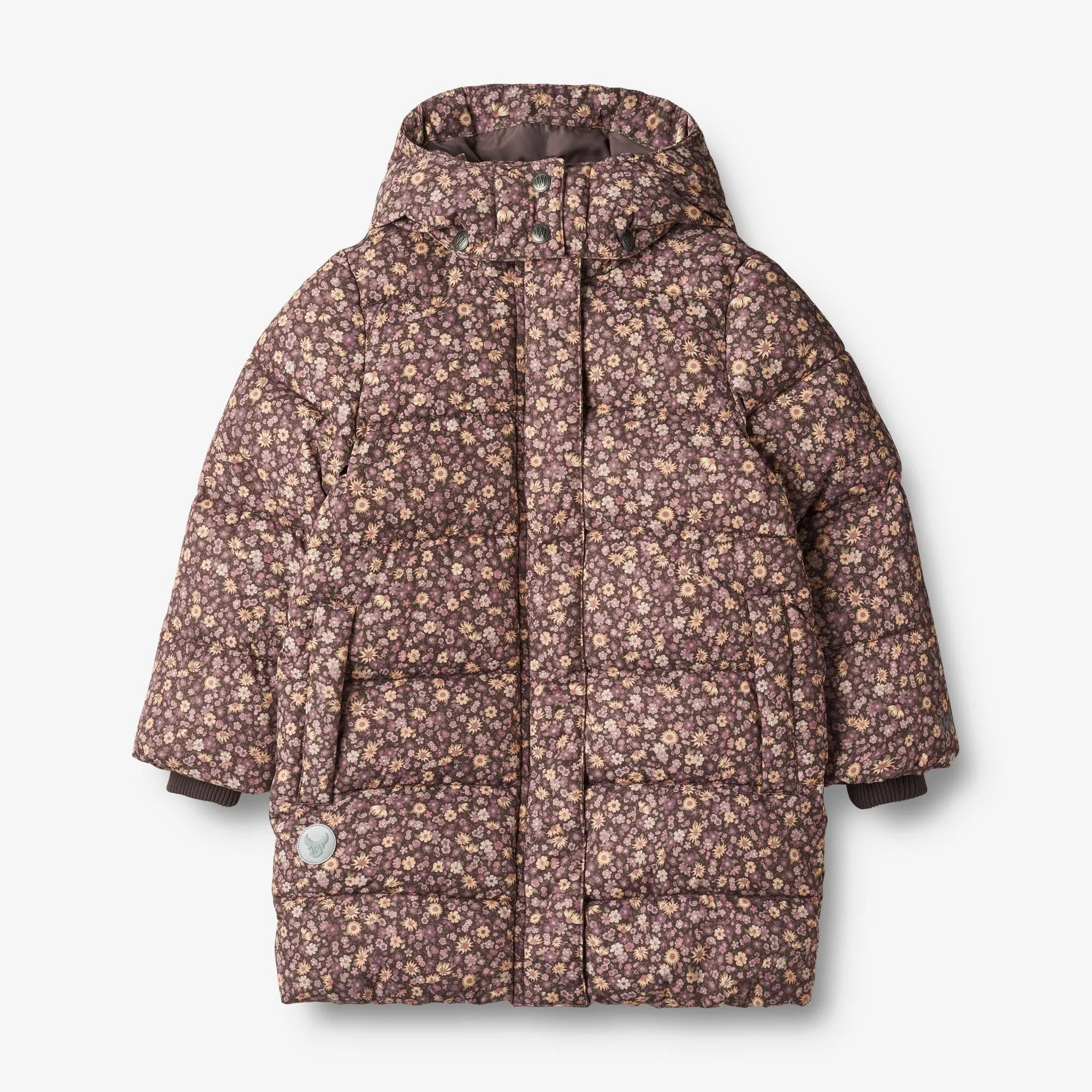 Puffer Coat Yrsa - eggplant flowers