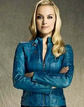 Rachel Skarsten Lost Girl Leather Jacket - Tamsin Blue Jacket